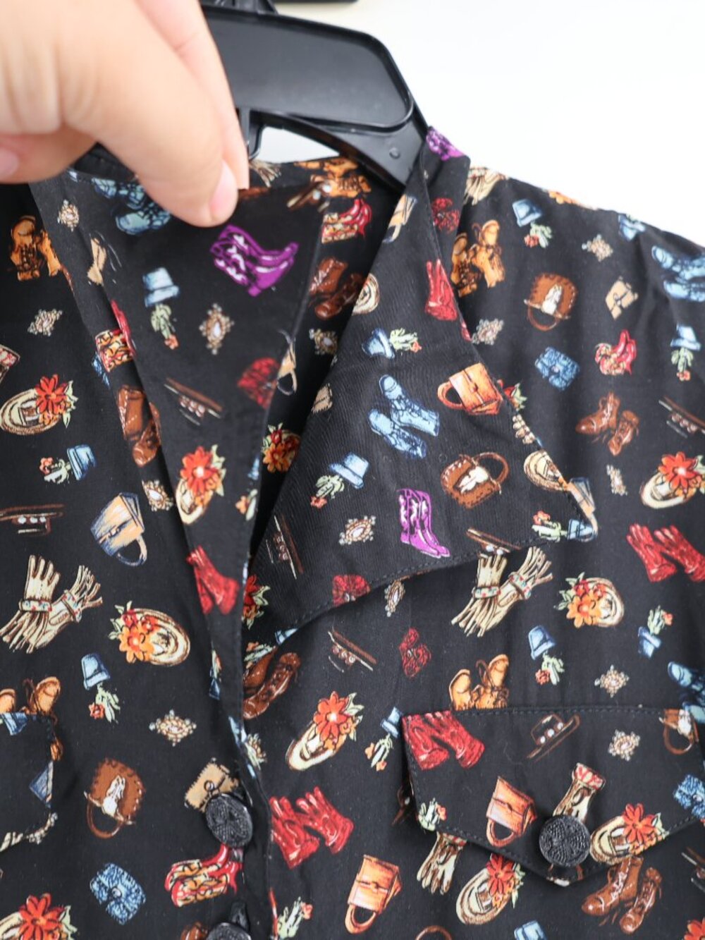 VTG Desert West By Sherry Holt Blouse Women Small Rayon western Shirt Button up - Picture 5 of 15